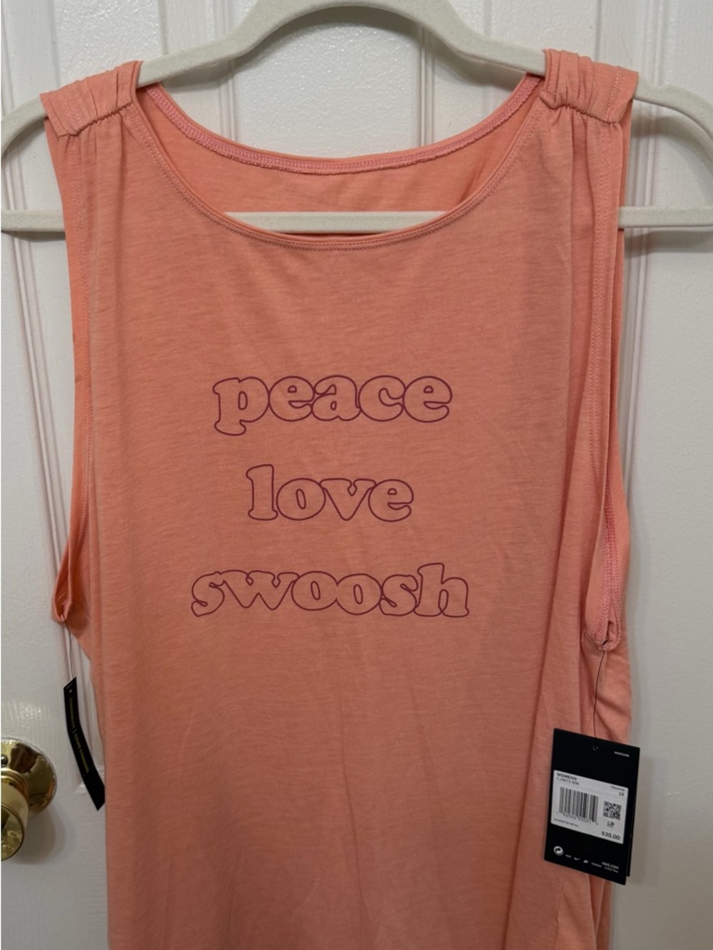 Nike Coral Graphic 'Peace Love Swoosh' Tank